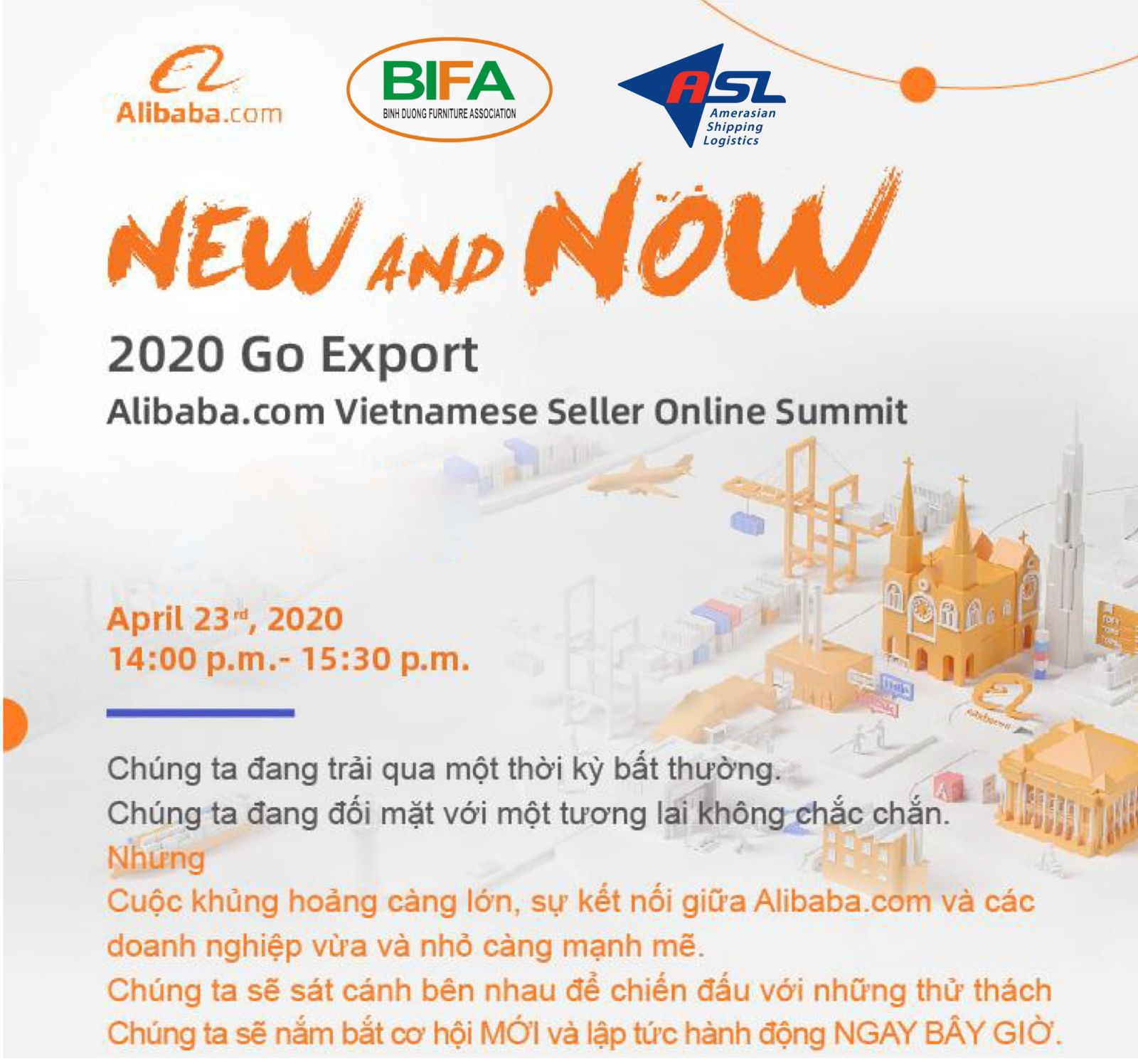 Hội nghị: CƠ HỘI MỚI CHO SỰ TĂNG TRƯỞNG MỚI” - “NEW AND NOW" - Go Export 2020