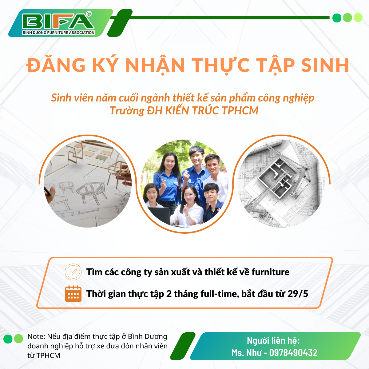 ĐĂNG KÝ NHẬN THỰC TẬP SINH TRƯỜNG ĐẠI HỌC KIẾN TRÚC THÀNH PHỐ HỒ CHÍ MINH