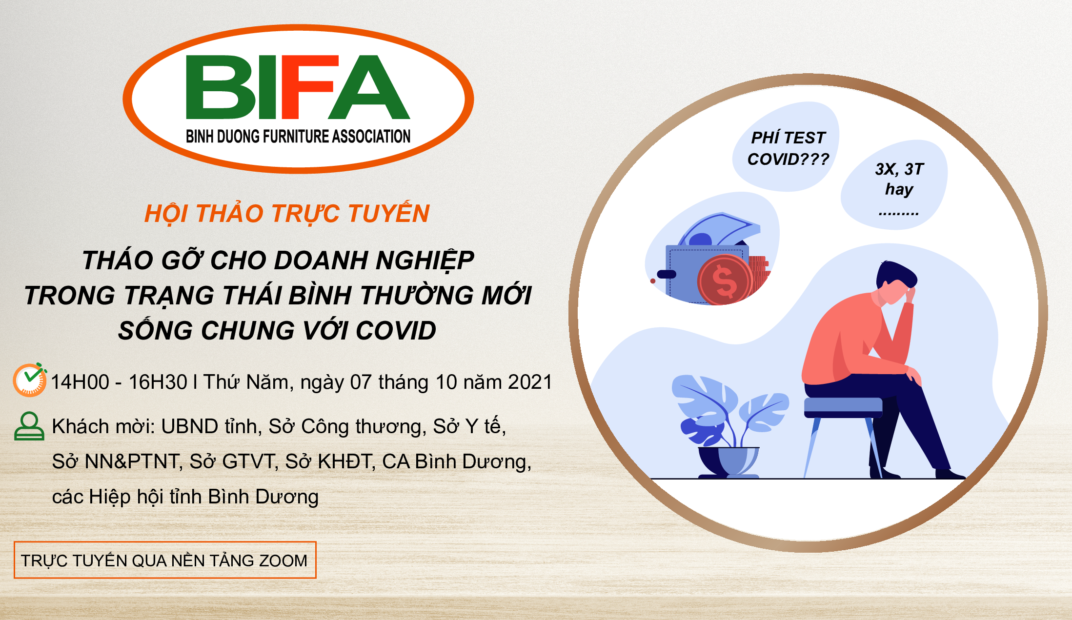 HỘI THẢO TRỰC TUYẾN: THÁO GỠ CHO DOANH NGHIỆP TRONG TRẠNG THÁI BÌNH THƯỜNG MỚI SỐNG CHUNG VỚI COVID
