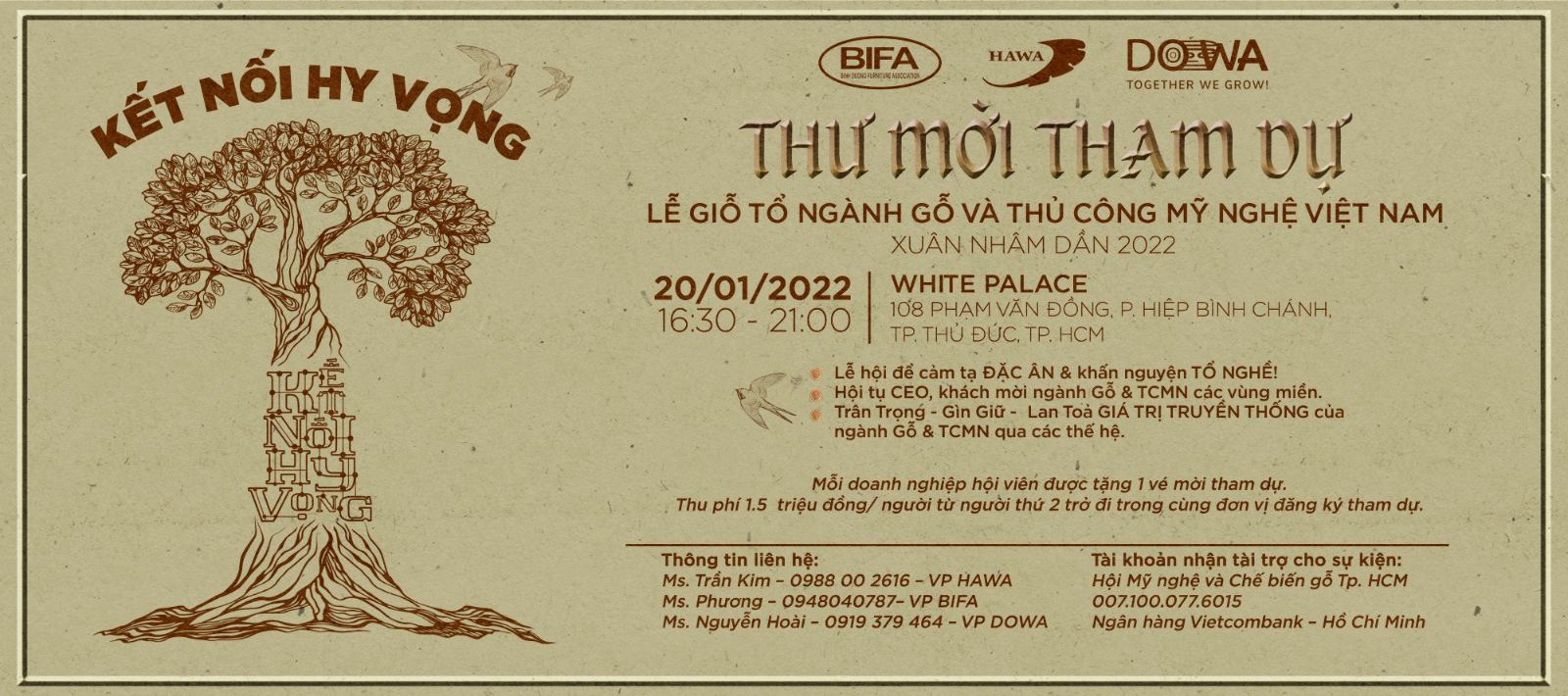 GIỖ TỔ NGÀNH GỖ VÀ THỦ CÔNG MỸ NGHỆ VIỆT NAM
