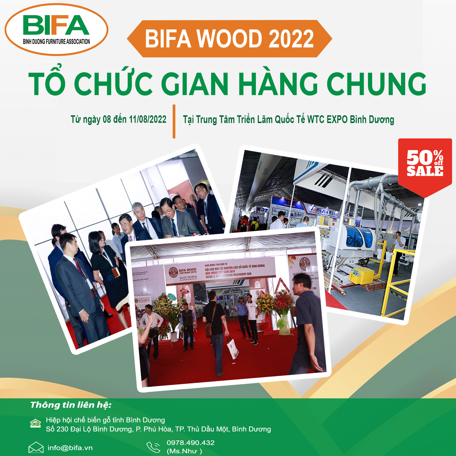 BIFA WOOD 2022 - TỔ CHỨC GIAN HÀNG CHUNG