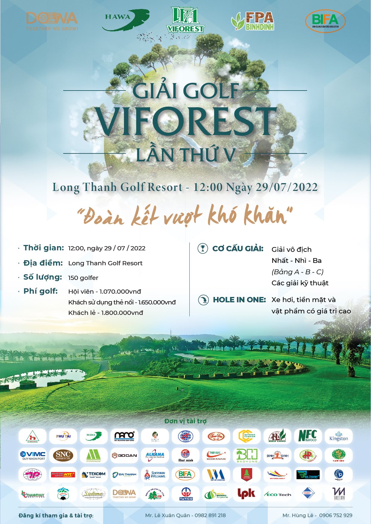 THƯ MỜI THAM DỰ GIẢI GOLF VIFOREST LẦN THỨ V