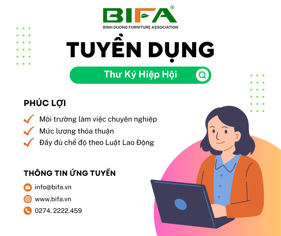 THÔNG BÁO TUYỂN DỤNG THƯ KÝ HIỆP HỘI