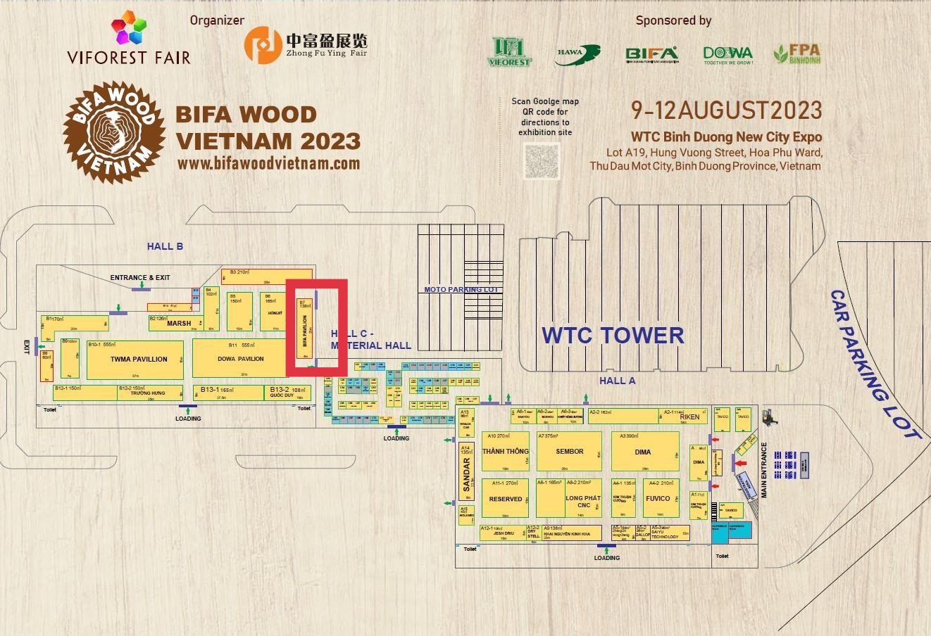 BIFA WOOD VIET NAM 2023 - TỔ CHỨC GIAN HÀNG CHUNG