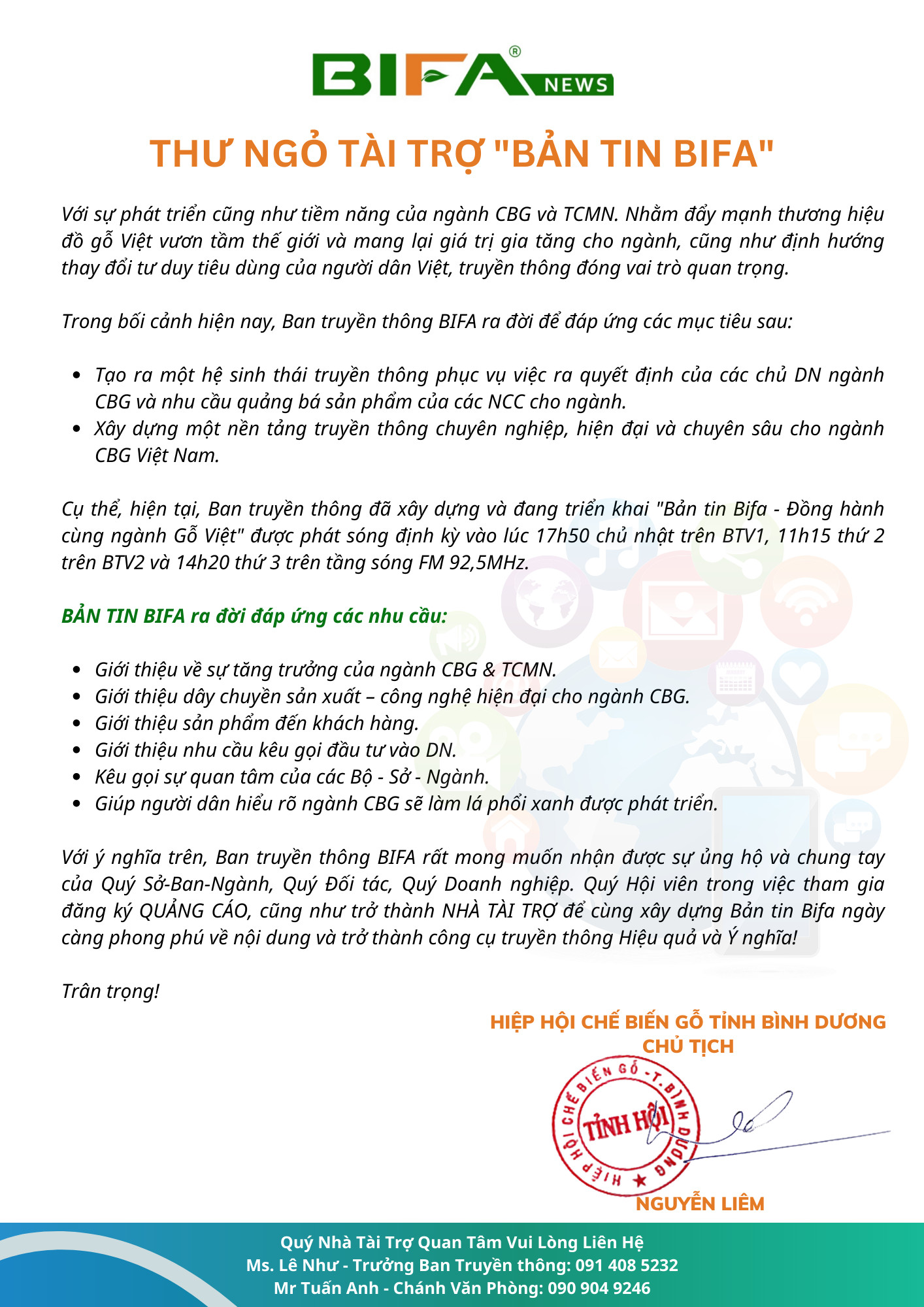 [THƯ NGỎ TÀI TRỢ] BẢN TIN BIFA