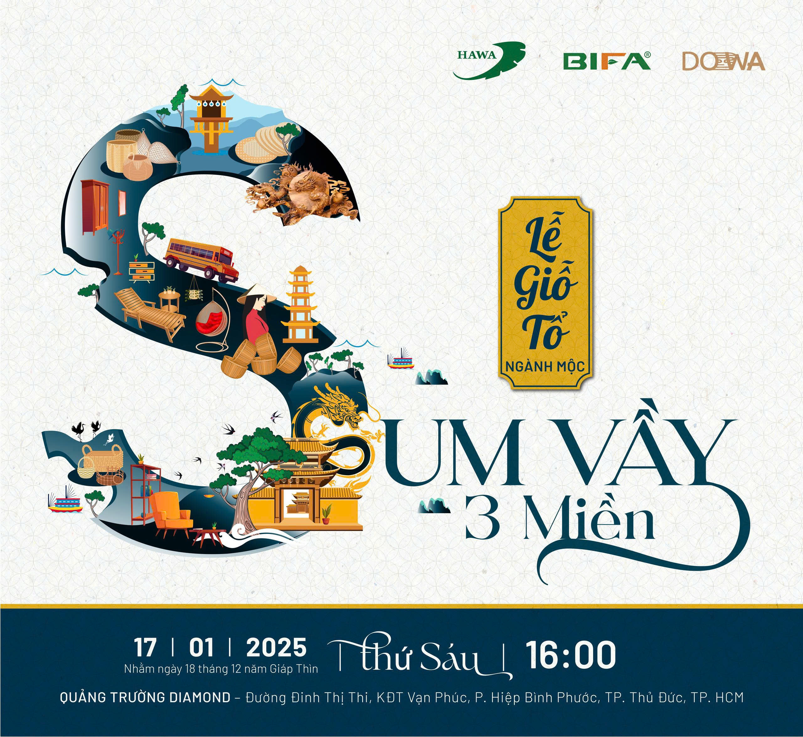 🌟THƯ MỜI THAM GIA LỄ GIỖ TỔ NGÀNH MỘC 2025 - SUM VẦY 3 MIỀN 🌟