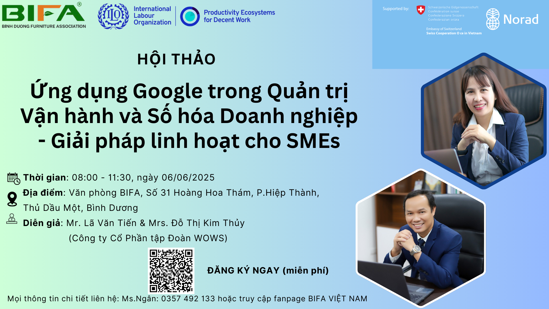 📢 📢 HỘI THẢO ỨNG DỤNG GOOGLE TRONG QUẢN TRỊ VẬN HÀNH & SỐ HÓA DOANH NGHIỆP - GIẢI PHÁP LINH HOẠT CHO SMEs