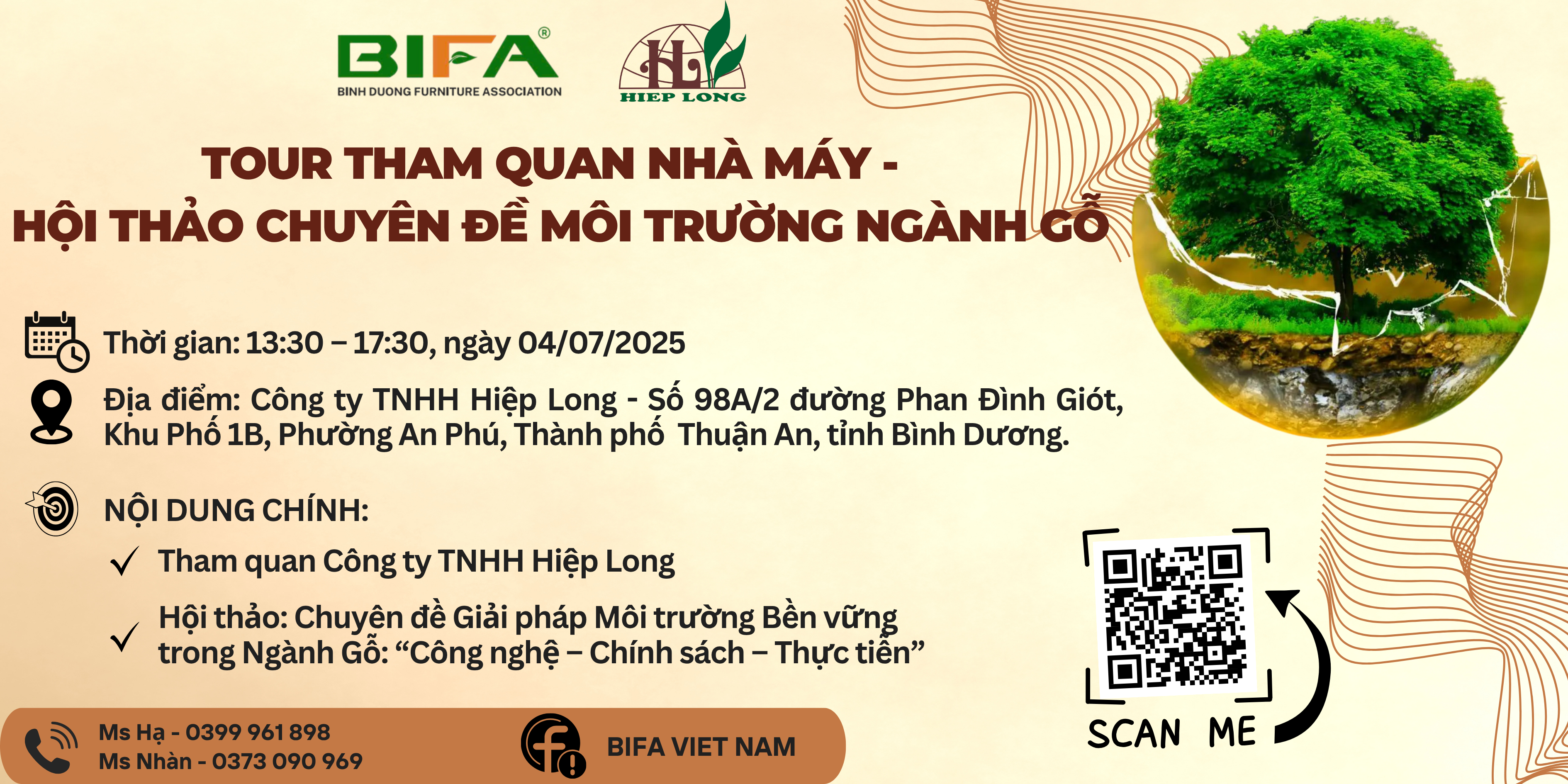 🎉 [THƯ MỜI THAM DỰ] TOUR THAM QUAN NHÀ MÁY & HỘI THẢO CHUYÊN ĐỀ MÔI TRƯỜNG NGÀNH GỖ