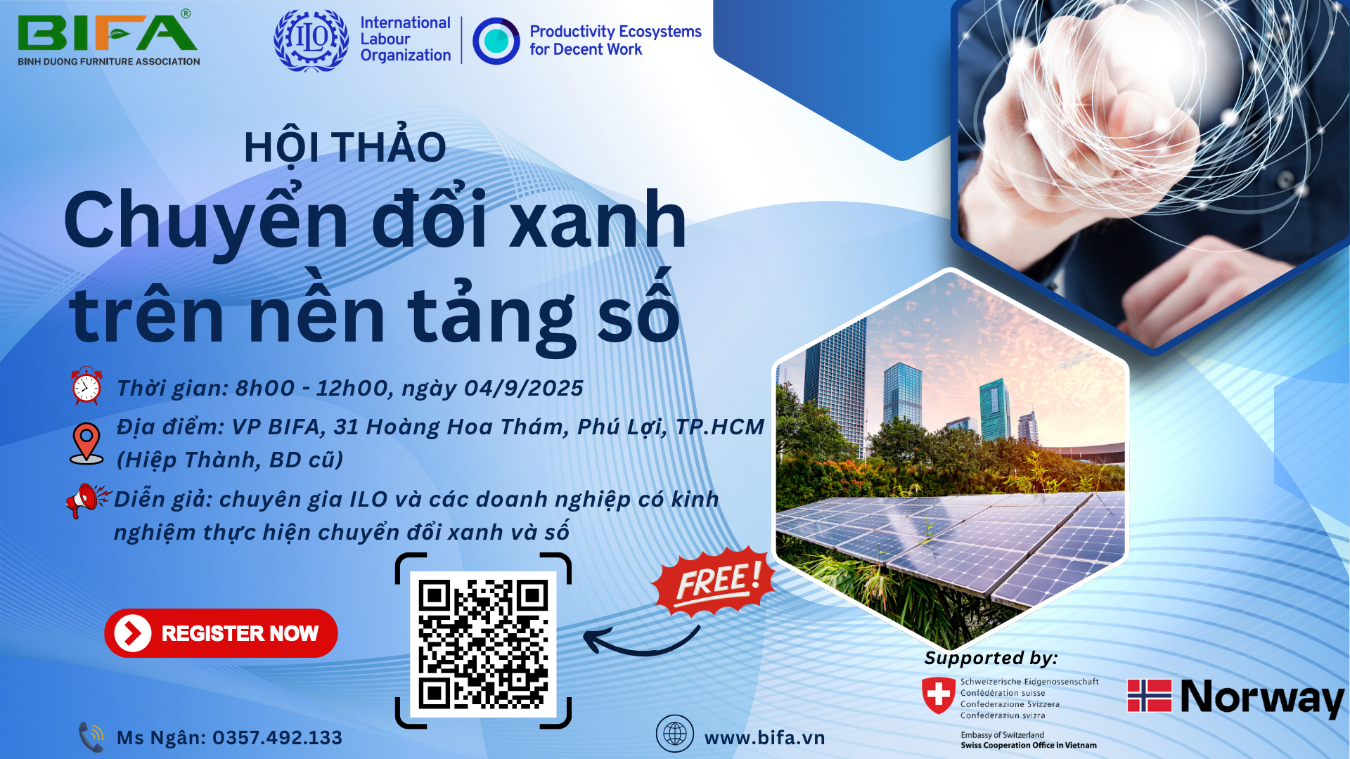 📢 📢 THƯ MỜI THAM DỰ HỘI THẢO “CHUYỂN ĐỔI XANH TRÊN NỀN TẢNG SỐ”