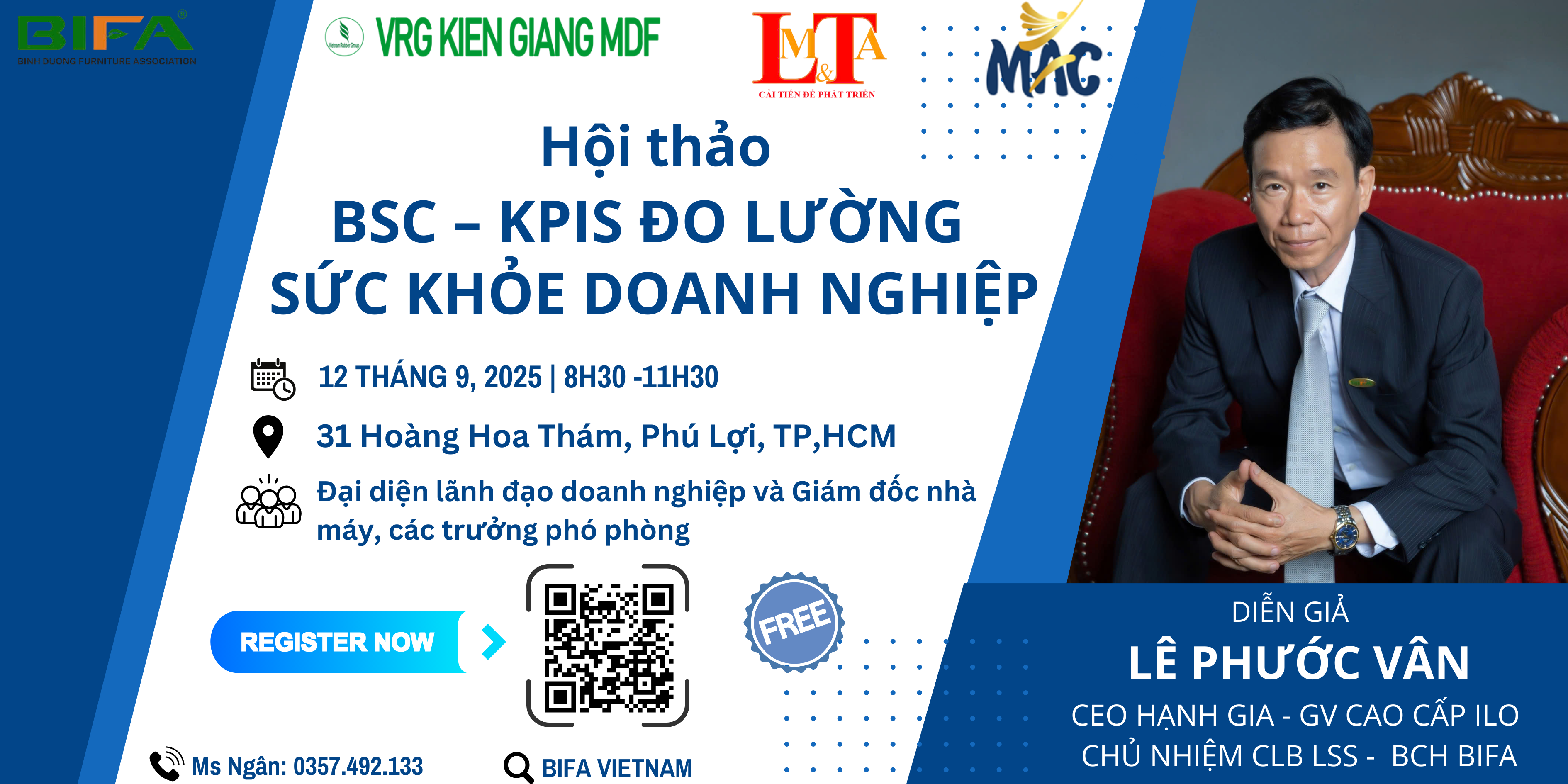 📢 📢 HỘI THẢO CHUYÊN ĐỀ: BSC - KPIs ĐO LƯỜNG SỨC KHOẺ DOANH NGHIỆP